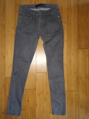 Express skinny jeans in a solid gray wash.